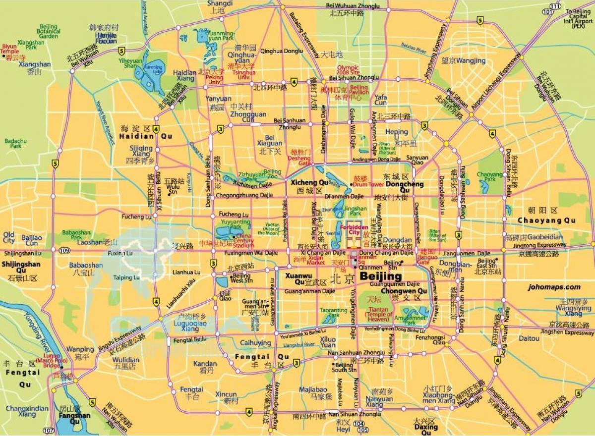 بكين (بكين) خريطة الطرق